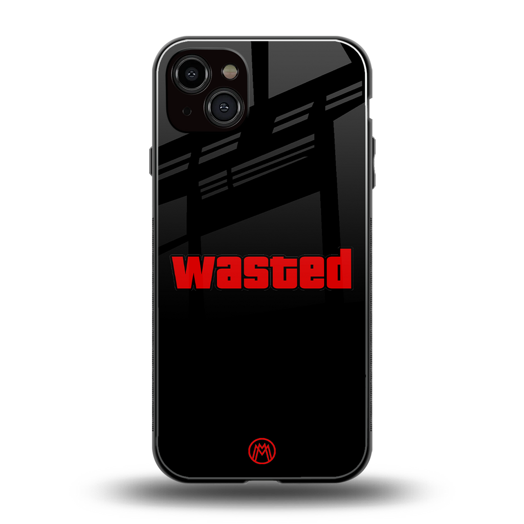 wasted back phone cover | glass case for iphone 14 plus