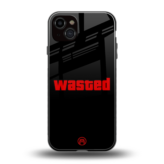 wasted back phone cover | glass case for iphone 14 plus