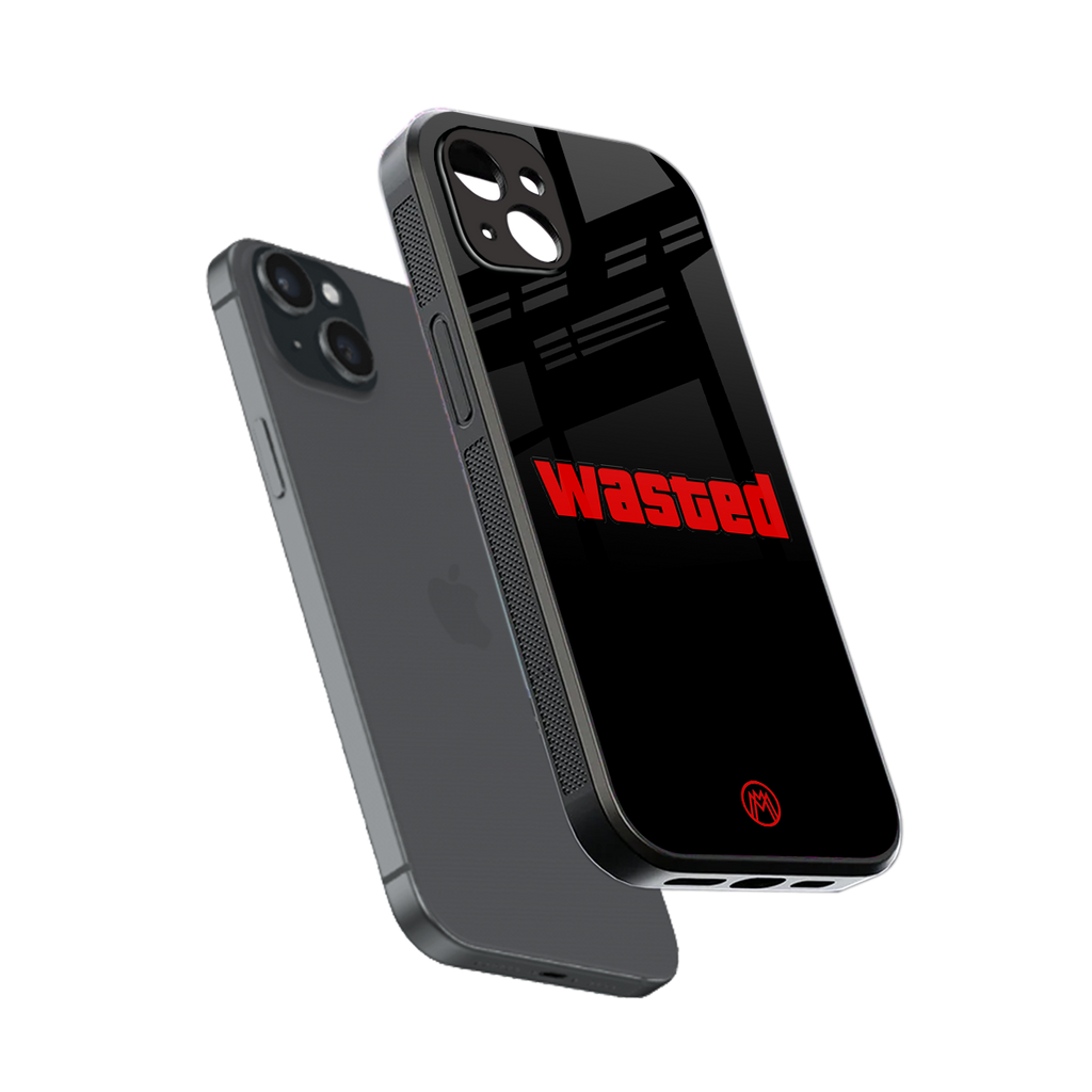 wasted back phone cover | glass case for iphone 15 plus