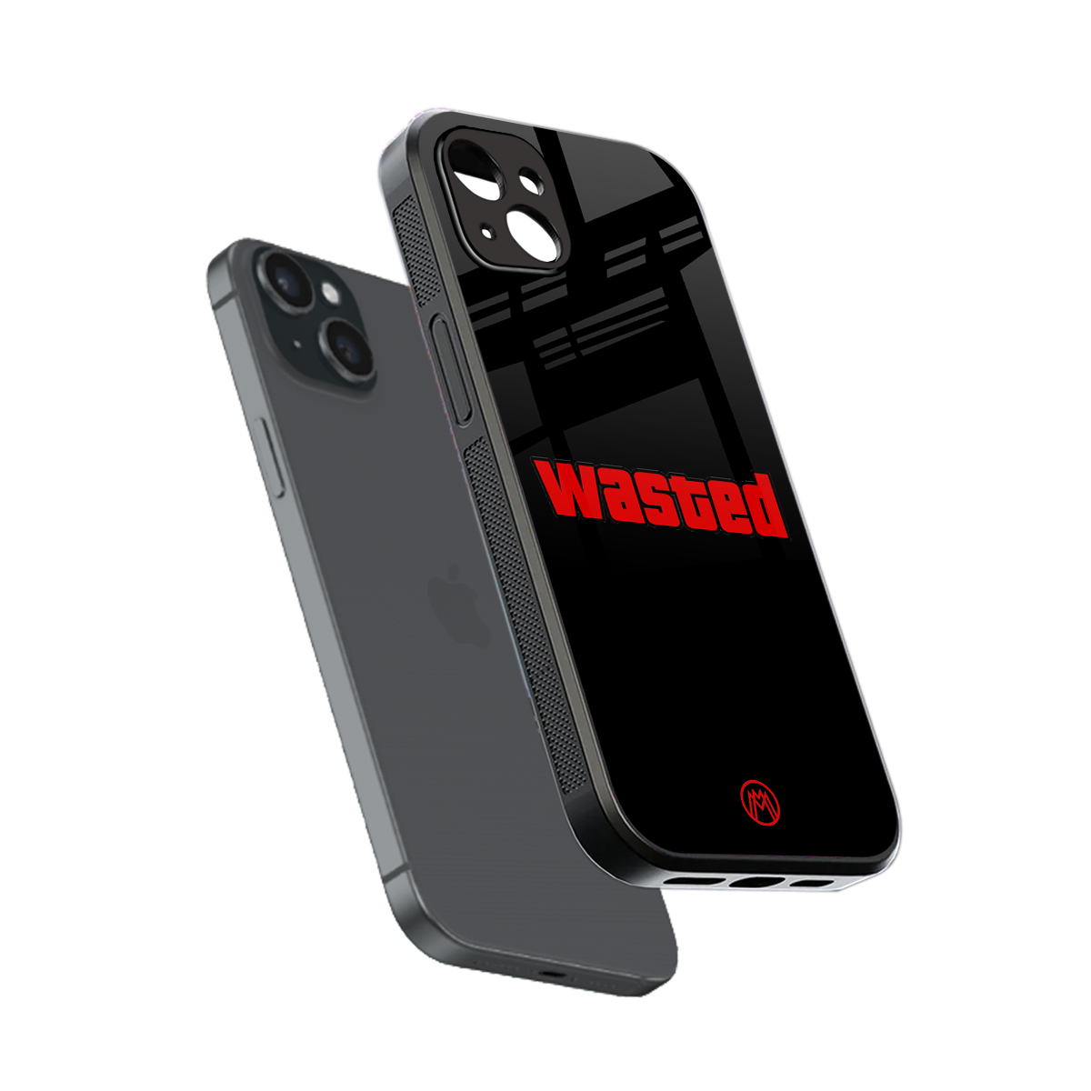 wasted back phone cover | glass case for iphone 15 plus