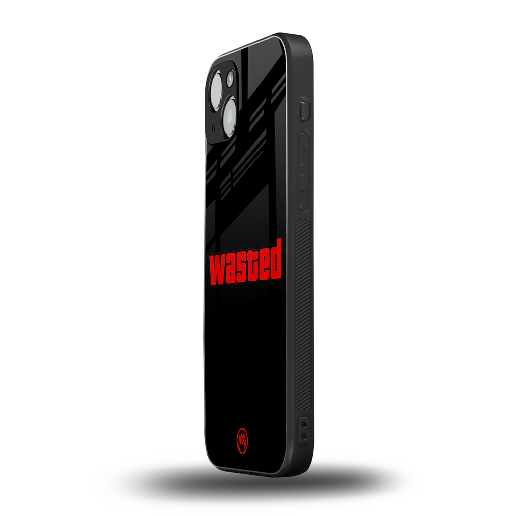 wasted back phone cover | glass case for iphone 15 plus