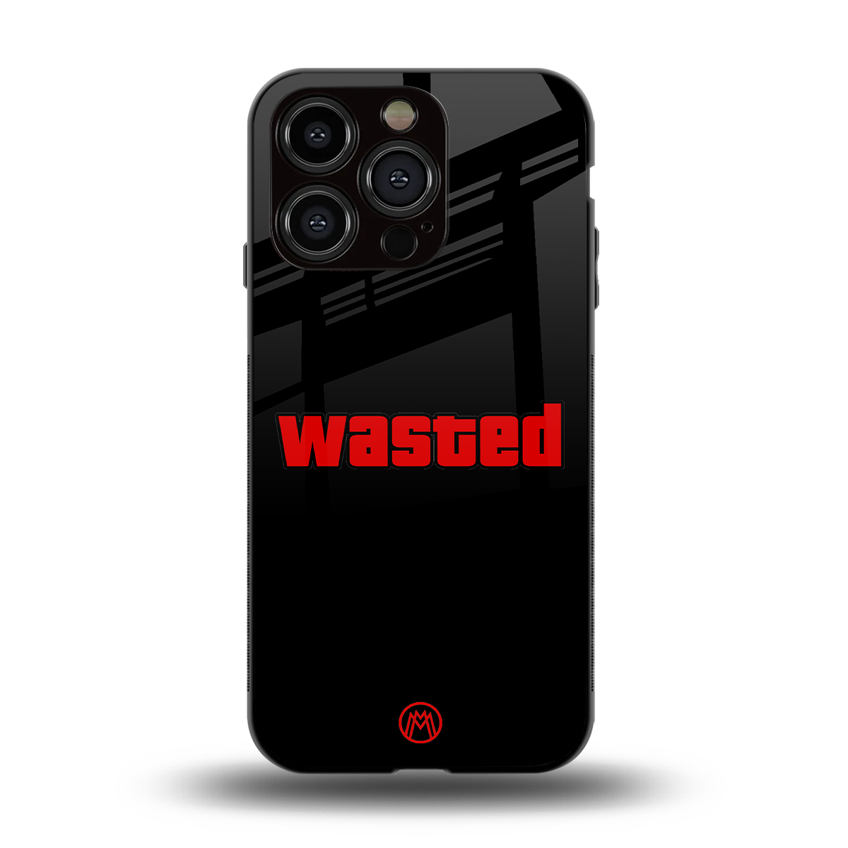 wasted back phone cover | glass case for iphone 15 pro