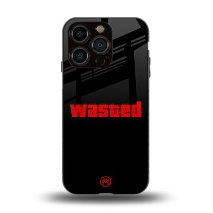 wasted back phone cover | glass case for iphone 15 pro