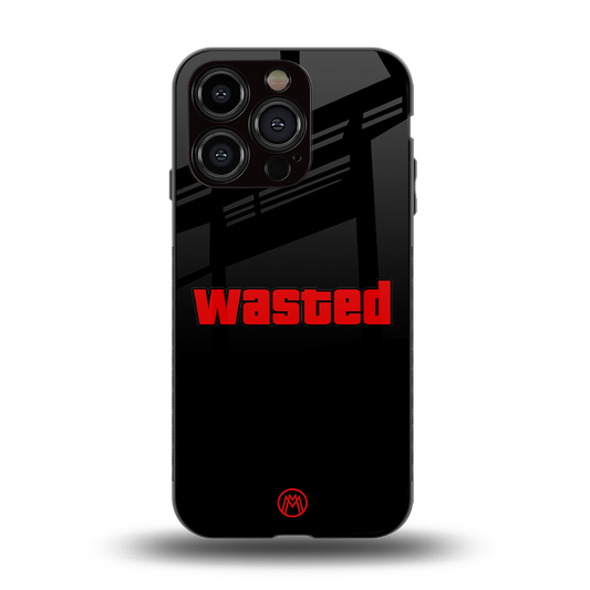 wasted back phone cover | glass case for iphone 15 pro