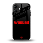 wasted back phone cover | glass case for iphone 16 plus