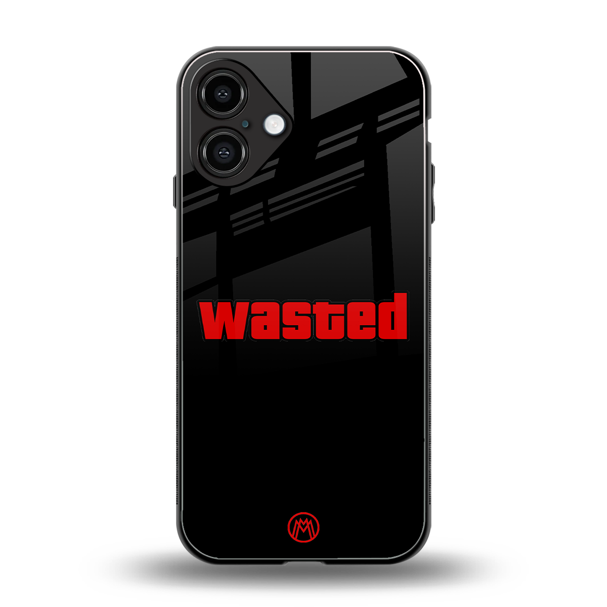 wasted back phone cover | glass case for iphone 16 plus
