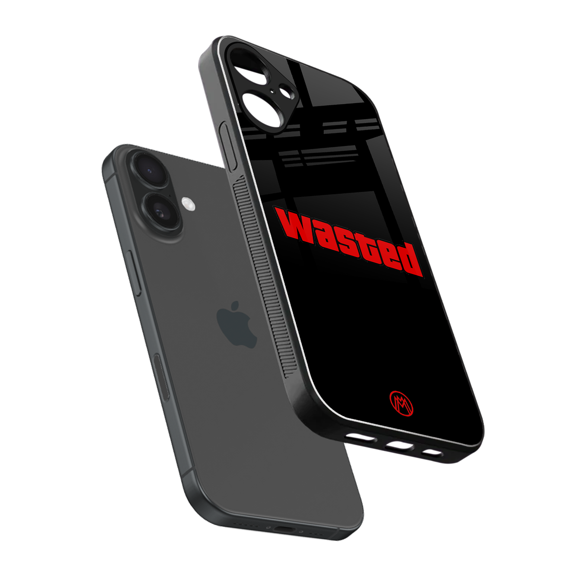 wasted back phone cover | glass case for iphone 16 plus