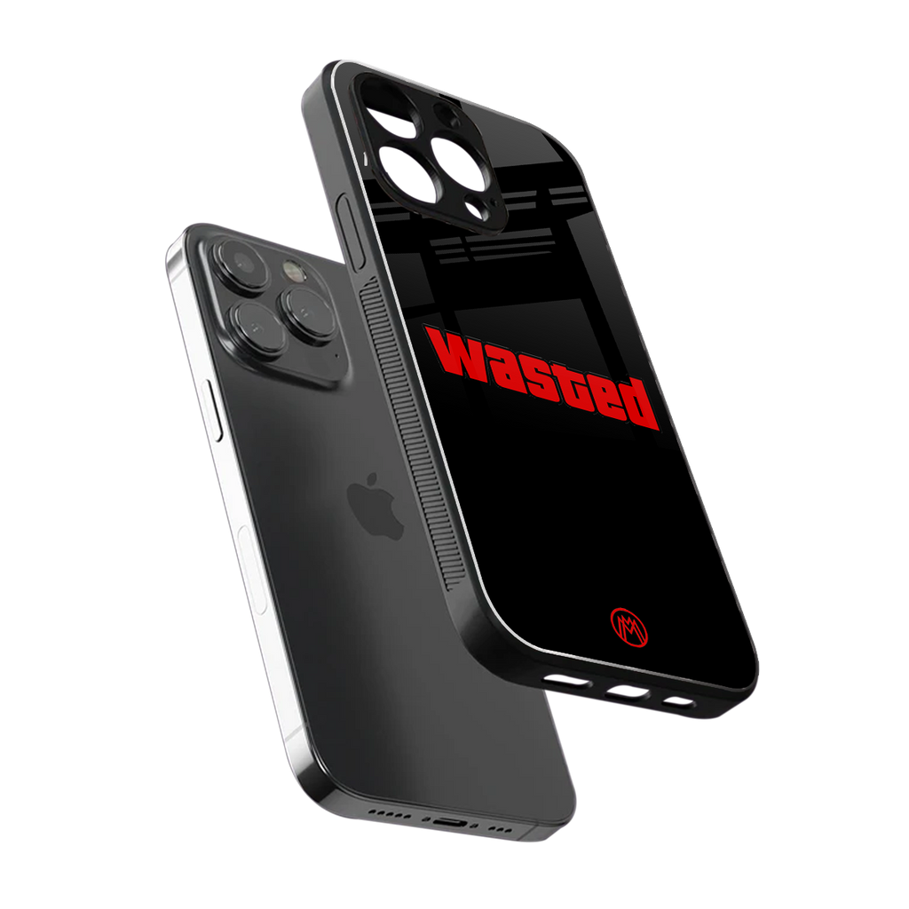 wasted back phone cover | glass case for iphone 16 pro max