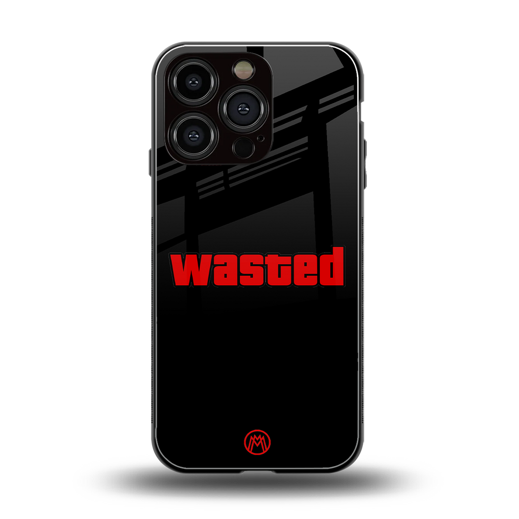 wasted back phone cover | glass case for iphone 16 pro