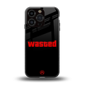 wasted back phone cover | glass case for iphone 16 pro