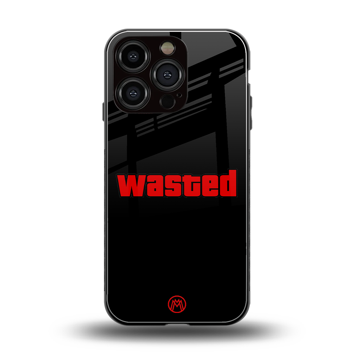 wasted back phone cover | glass case for iphone 16 pro