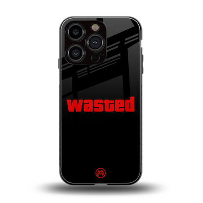 wasted back phone cover | glass case for iphone 16 pro