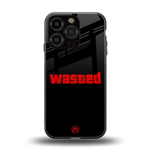 wasted back phone cover | glass case for iphone 16 pro