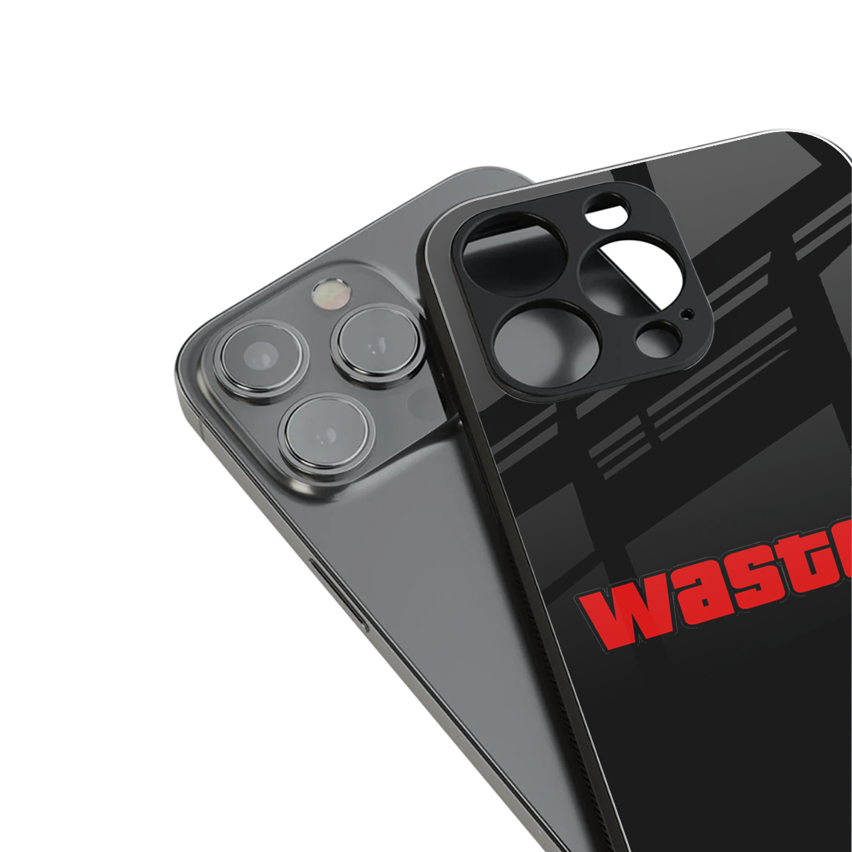 wasted back phone cover | glass case for iphone 14 pro max