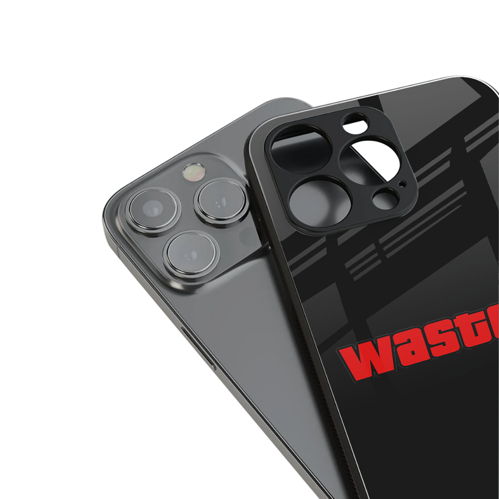 wasted back phone cover | glass case for iphone 16 pro max
