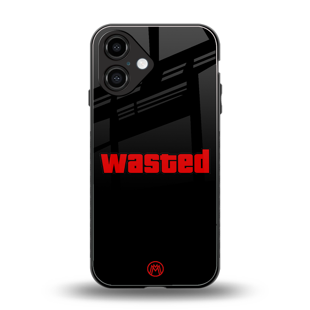 wasted back phone cover | glass case for iphone 16