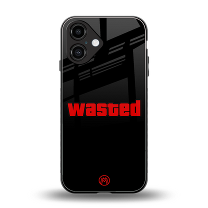 wasted back phone cover | glass case for iphone 16