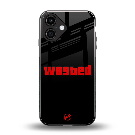 wasted back phone cover | glass case for iphone 16