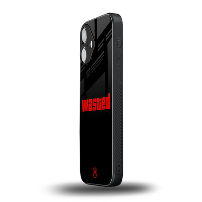 wasted back phone cover | glass case for iphone 16