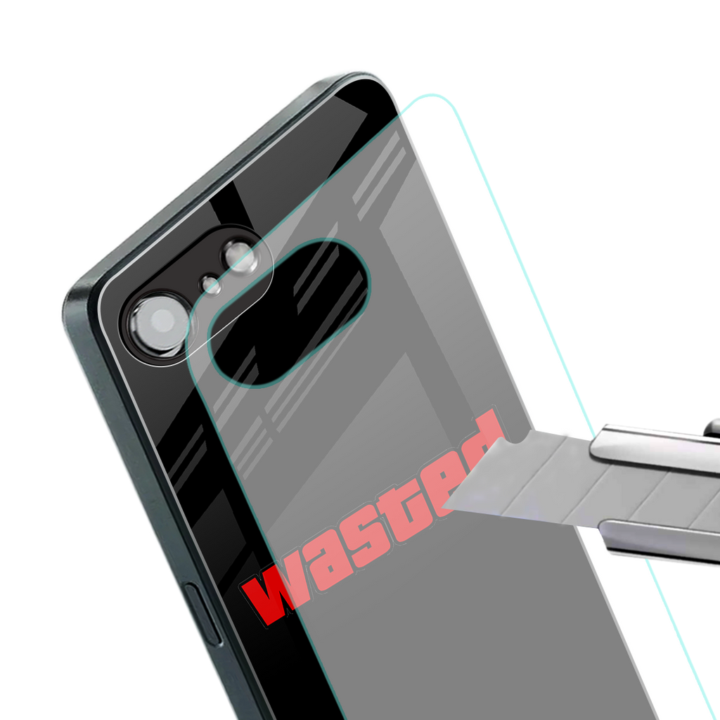 wasted back phone cover | glass case for iphone 16e