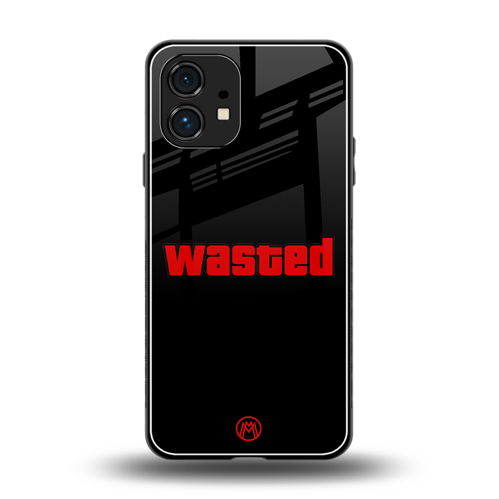 wasted back phone cover | glass case for nothing phone 1