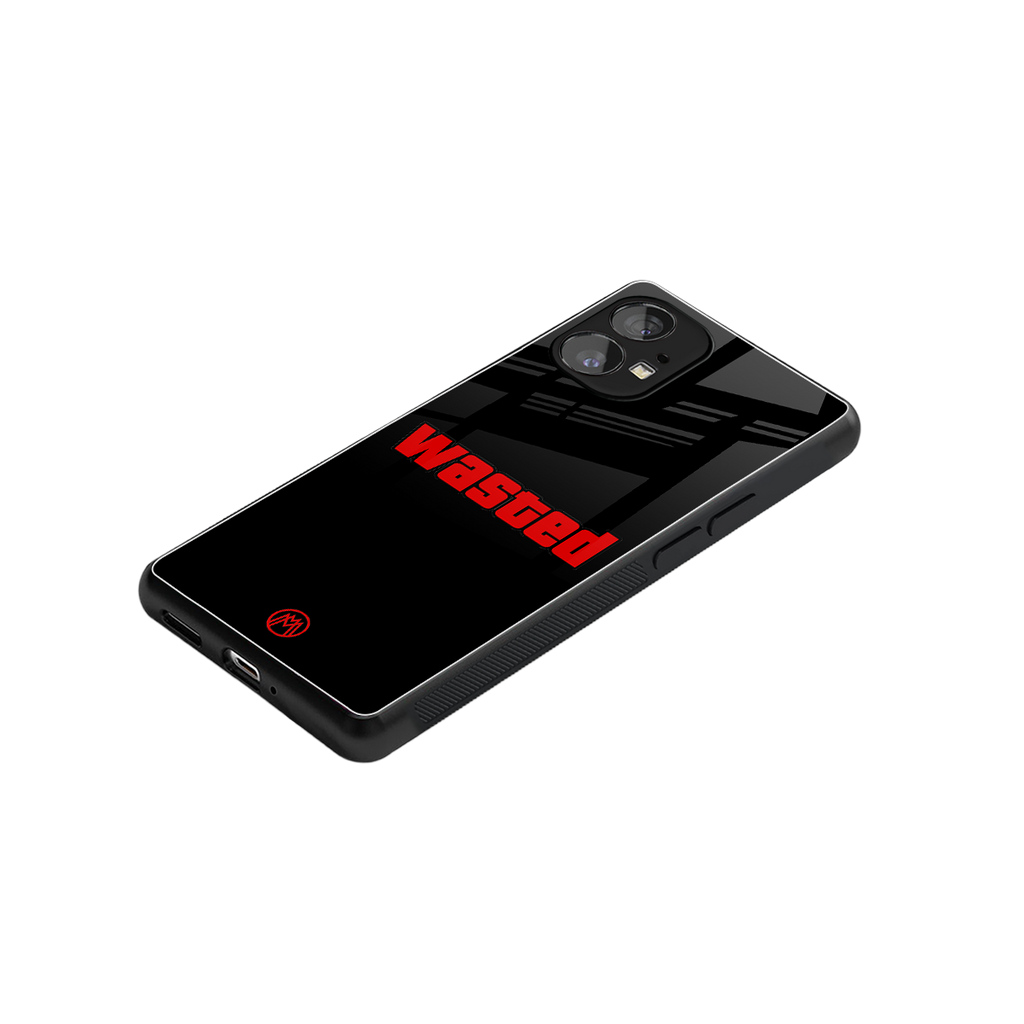 wasted back phone cover | glass case for nothing phone 1
