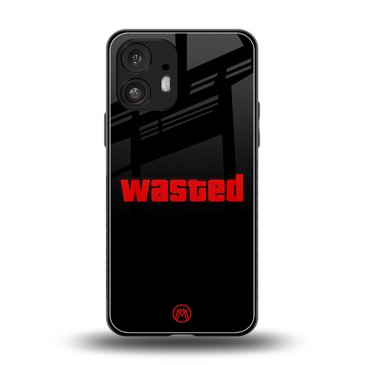 wasted back phone cover | glass case for nothing phone 2