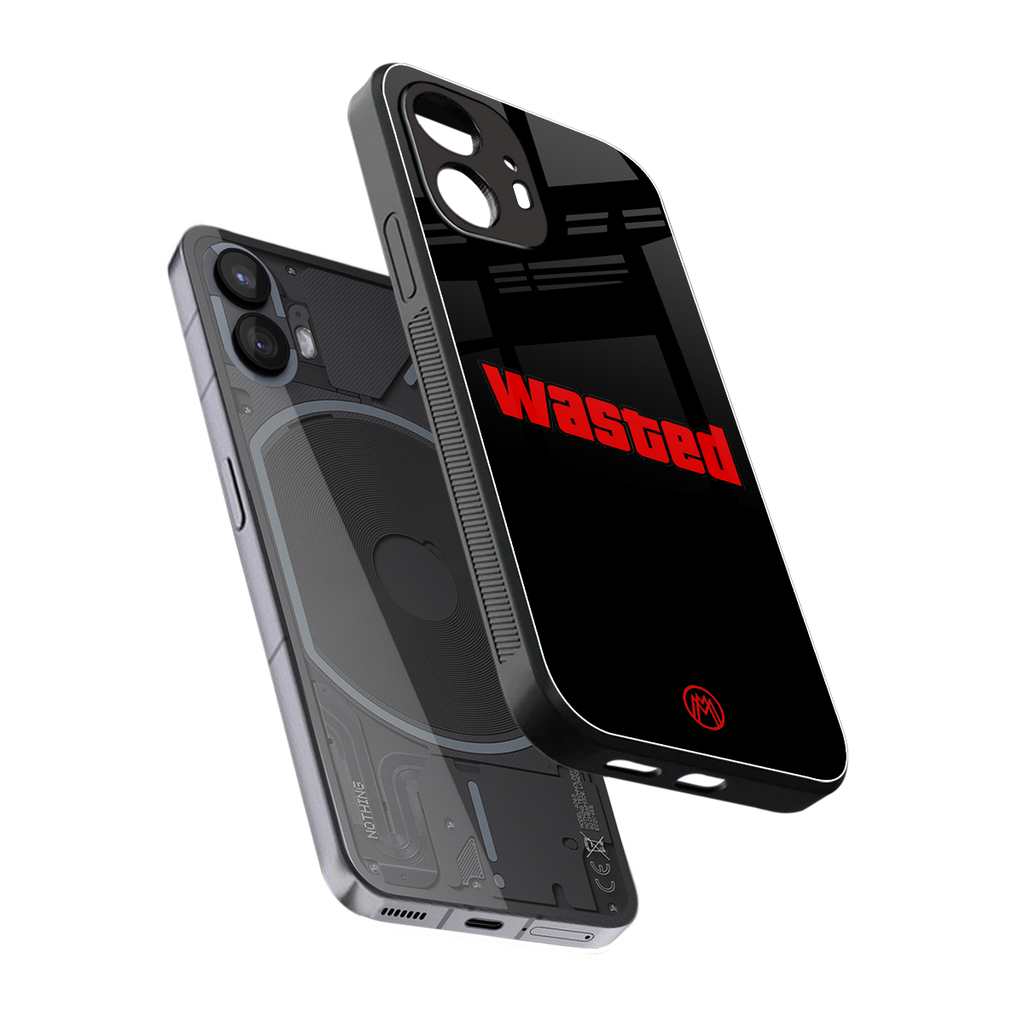 wasted back phone cover | glass case for nothing phone 2