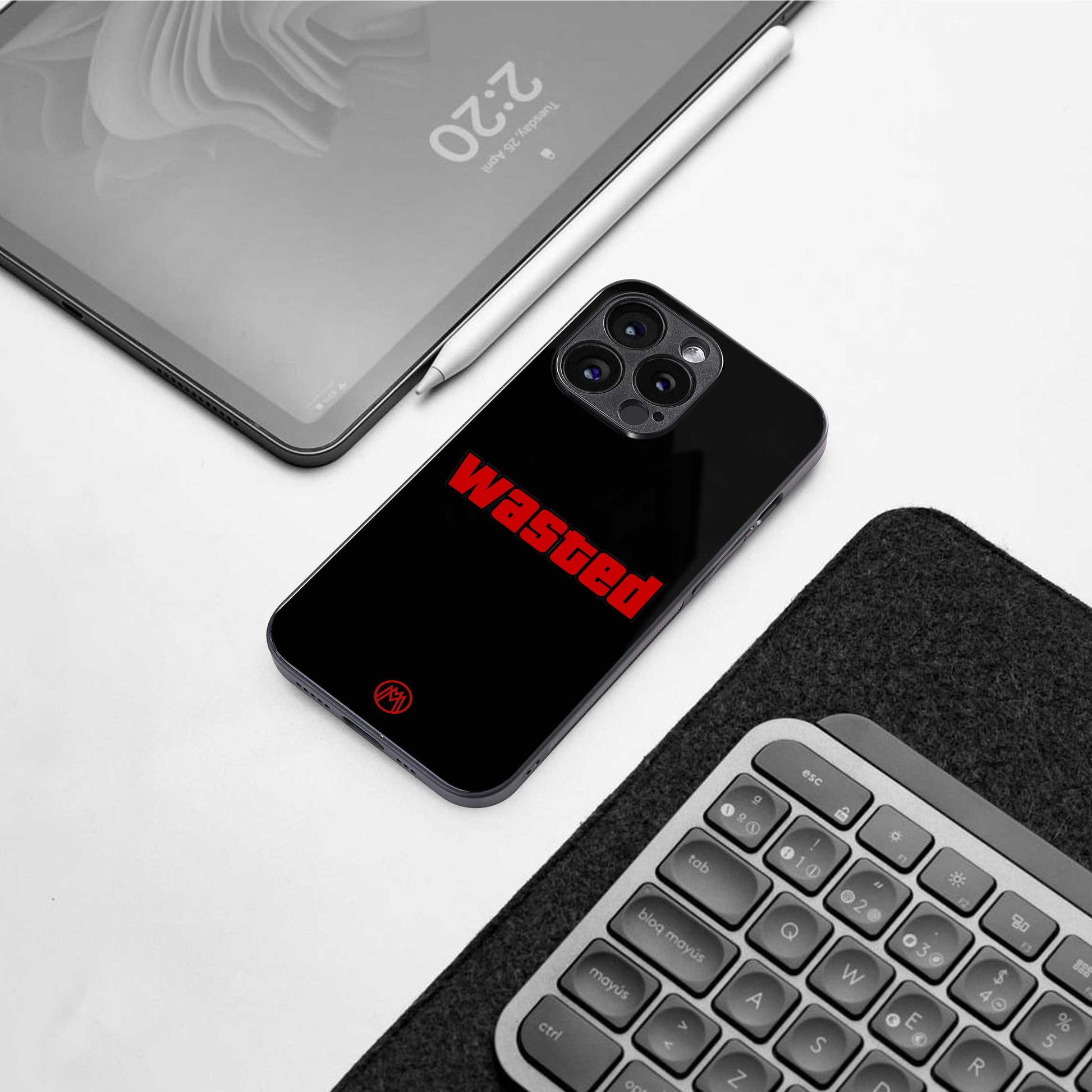 wasted back phone cover | glass case for iphone 13 pro max
