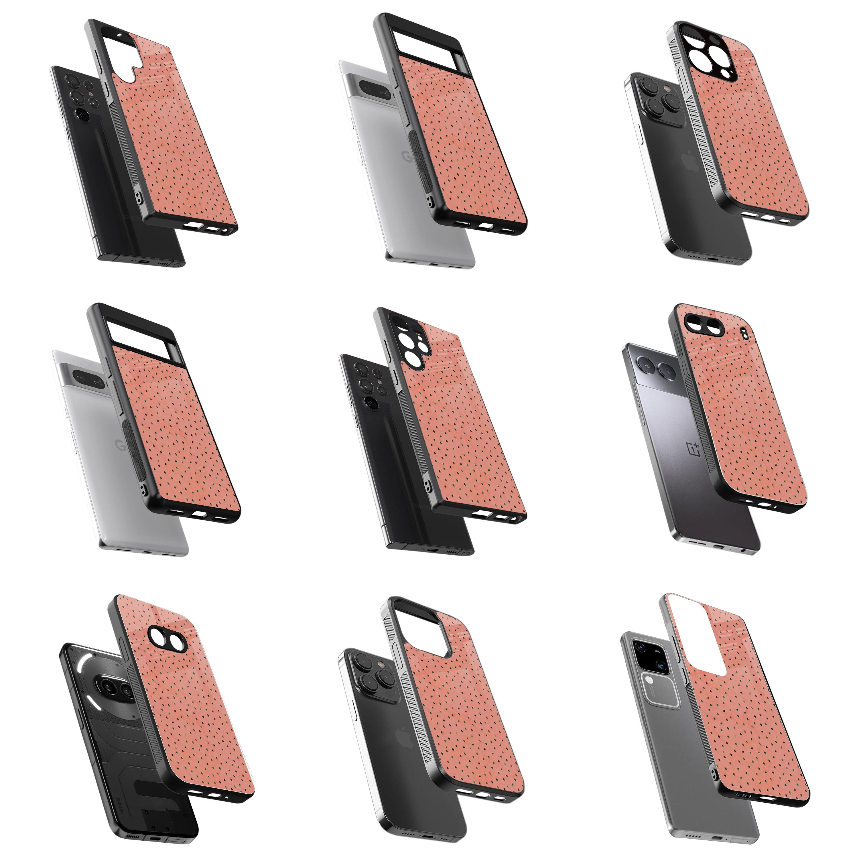 Durable Glass Back Mobile Case for iPhone, Samsung, OnePlus, Google Pixel, Redmi, Vivo, Oppo