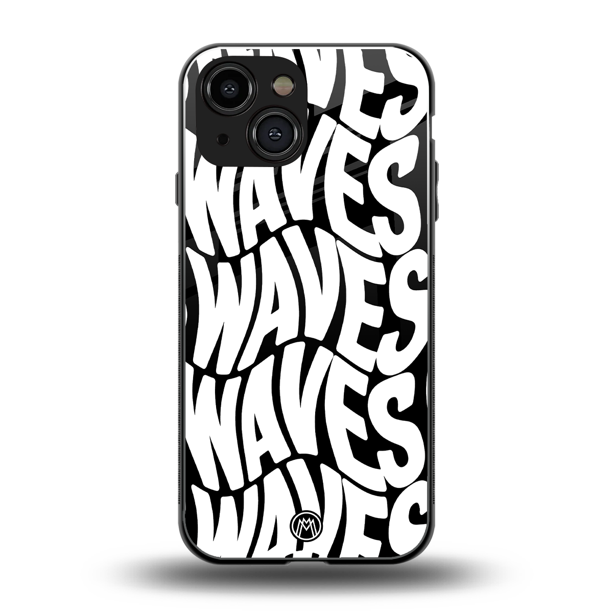 waves back phone cover | glass case for iphone 13 mini