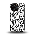 waves back phone cover | glass case for iphone 13 pro