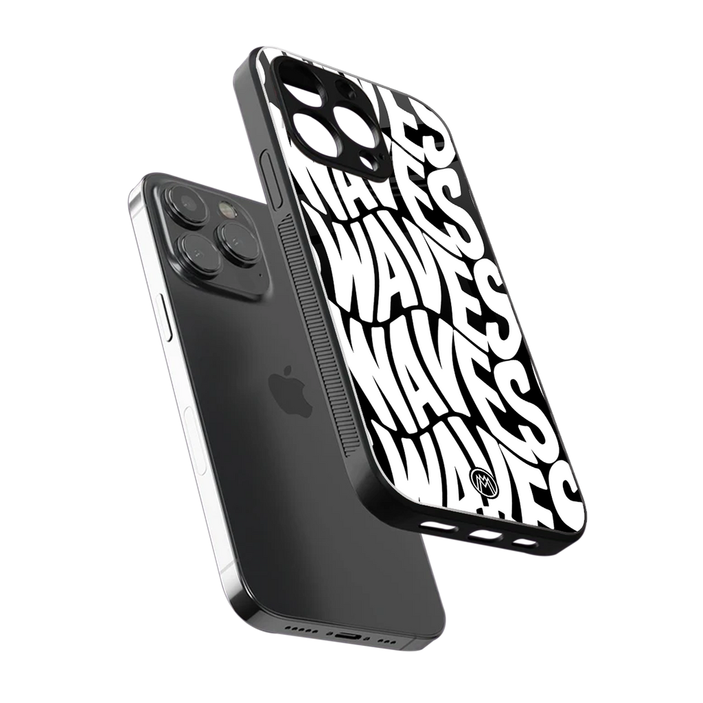 waves back phone cover | glass case for iphone 13 pro