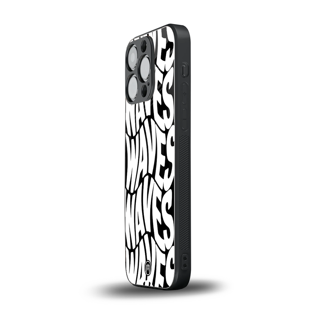 waves back phone cover | glass case for iphone 13 pro