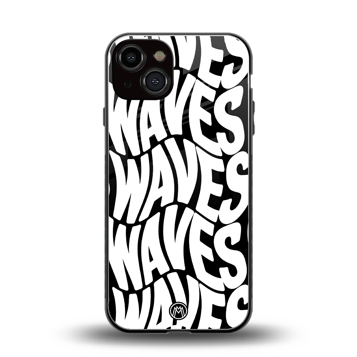 waves back phone cover | glass case for iphone 13