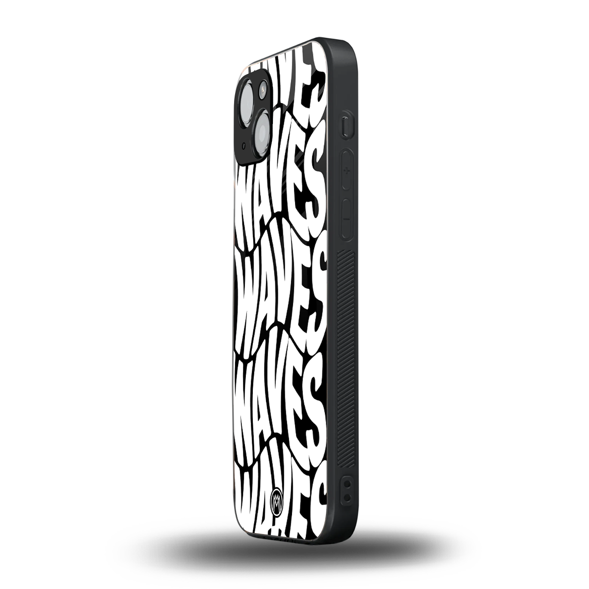 waves back phone cover | glass case for iphone 15 plus
