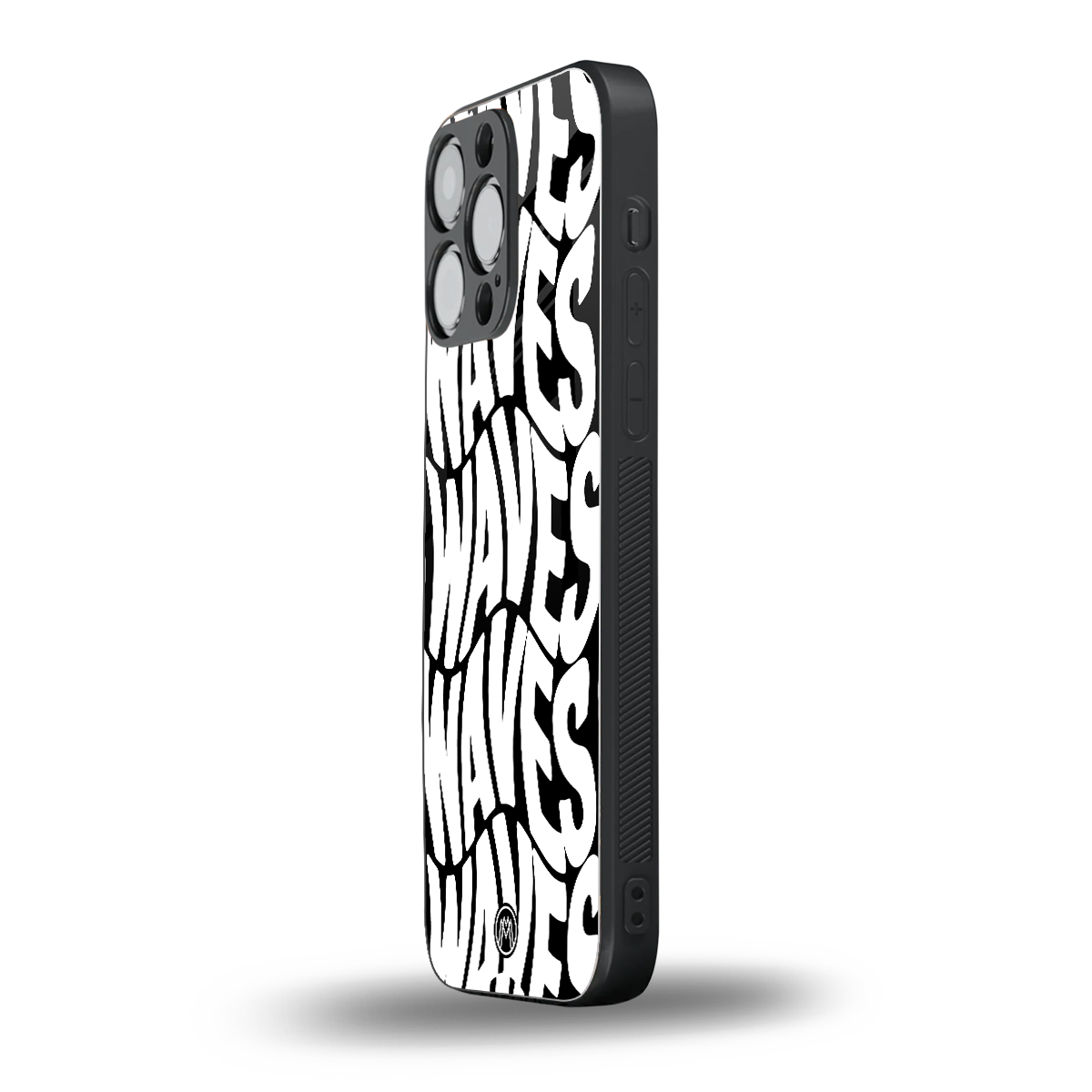 waves back phone cover | glass case for iphone 15 pro max