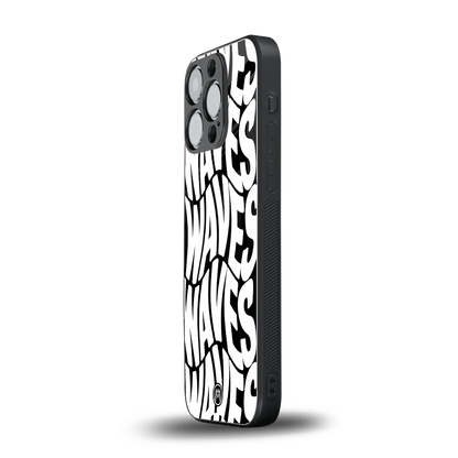 waves back phone cover | glass case for iphone 15 pro