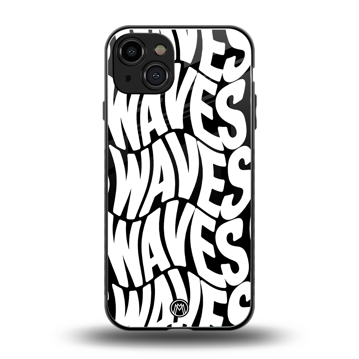 waves back phone cover | glass case for iphone 15