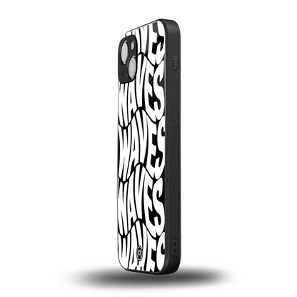 waves back phone cover | glass case for iphone 15