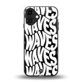 waves back phone cover | glass case for iphone 16 plus