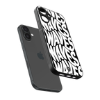waves back phone cover | glass case for iphone 16 plus