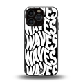 waves back phone cover | glass case for iphone 16 pro
