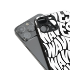 waves back phone cover | glass case for iphone 16 plus