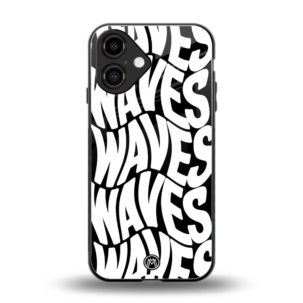waves back phone cover | glass case for iphone 16