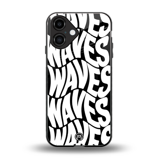 waves back phone cover | glass case for iphone 16