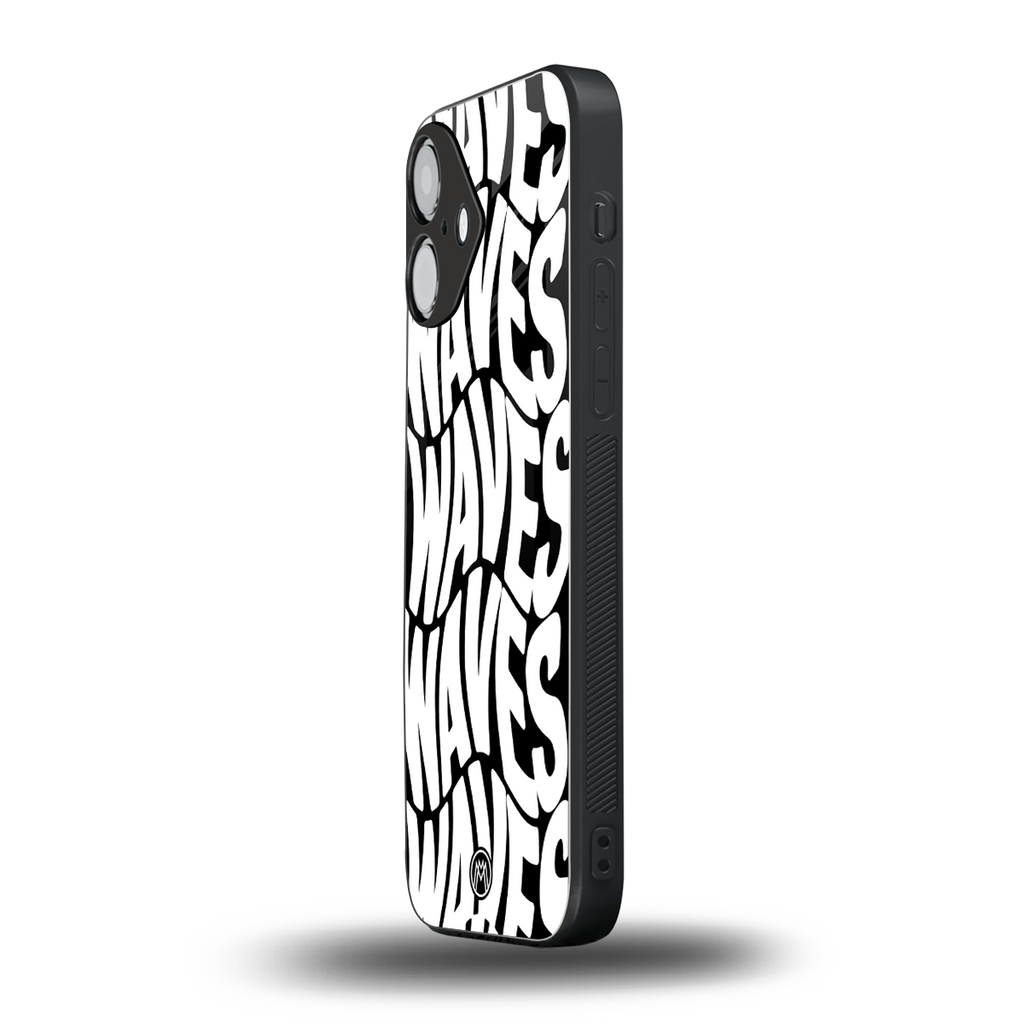 waves back phone cover | glass case for iphone 16