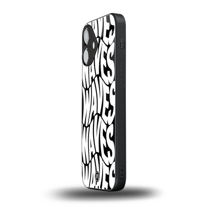 waves back phone cover | glass case for iphone 16