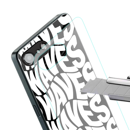 waves back phone cover | glass case for iphone 16e