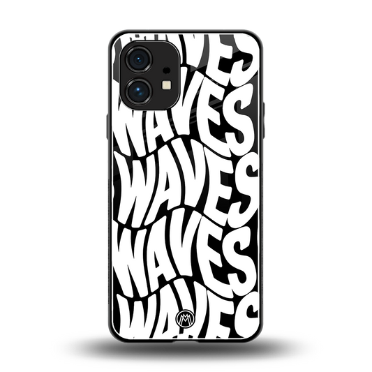 waves back phone cover | glass case for nothing phone 1
